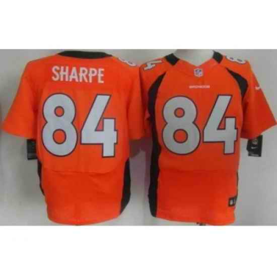Nike Denver Broncos 84 Shannon Sharpe Orange Elite NFL Jersey